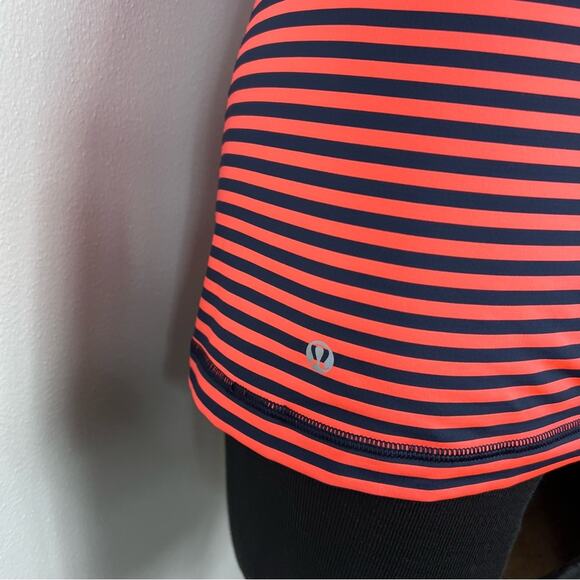 Lululemon Free To Be Tank Orange Stripe - Picture 6 of 9